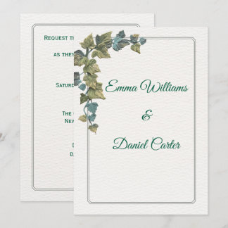 Élégante invitation de mariage minimaliste – Perso