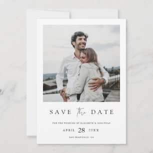 Élégante invitation de mariage moderne avec photo