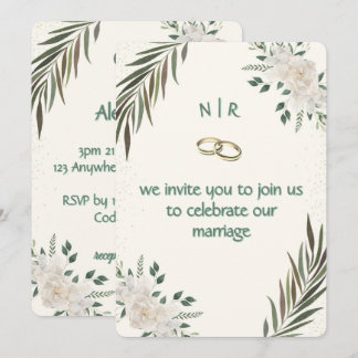 Élégante invitation de mariage personnalisée 5