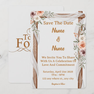 Élégante invitation de mariage personnalisée 8