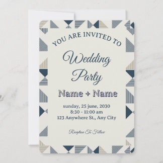Élégante invitation de mariage personnalisée pour