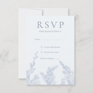 Elégante invitation de mariage RSVP botanique