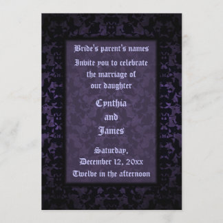Elégante invitation de mariage sombre