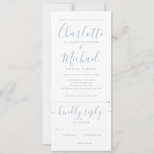 Élégante invitation de mariage tout-en-un écriture