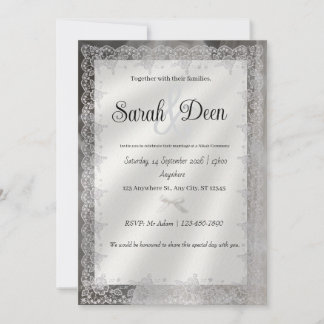 Élégante invitation de mariage vintage