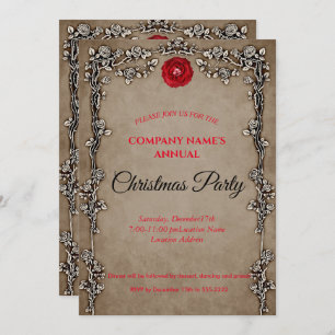 Elégante invitation de Noël gothique