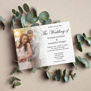 élégante invitation de photo de jour de mariage de