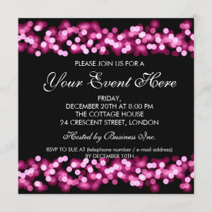 Élégante Invitation du parti Pink Hollywood Glam