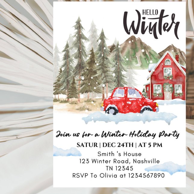 Élégante invitation pour la fête des Fêtes d'Hiver (Créateur téléchargé)