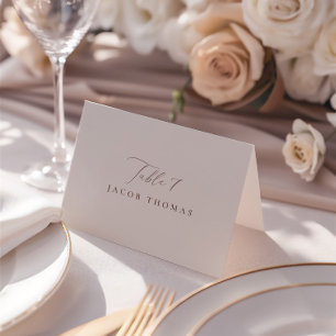 Elégante Ivoire Minimaliste Mariage Carte Place