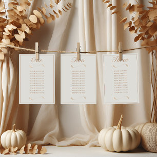 Elégante Ivoire & Terracotta Mariage Cartes de siè