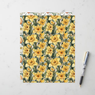 Elégante jonquille jaune et tulipes Fleurs de Pâqu