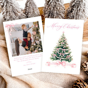 Elégante Joyeux Noël Arbre de Noël Carte de vacanc