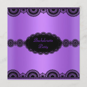ÉLÉGANTE LACE PURPLE BACHELORETTE INVITATION PARTI