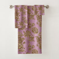 Elégante Lavande Damask Jolie salle de bain