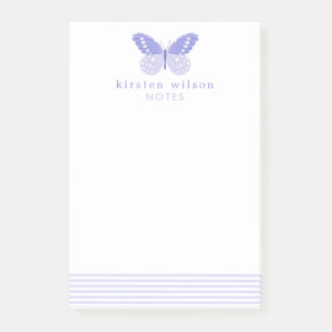 Élégante Lavande Et Papillon Post-it Notes
