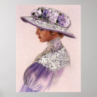 Elégante Lavande victorienne Lady décoration poste