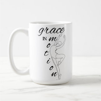 Elégante ligne d'art Ballerina avec citation Mug