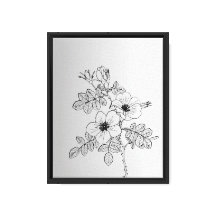 Élégante ligne florale Impression - minimaliste bo