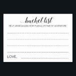 Elégante Liste de seaux Idées Cartes de Mariage<br><div class="desc">Ces charmantes cartes de godets mariages seront une alternative parfaite à un livre d'or traditionnel. Vous aurez tous les invités à discuter des meilleures idées pour les jeunes mariés à visiter ou à faire. Une partie de la collection Alejandra.</div>