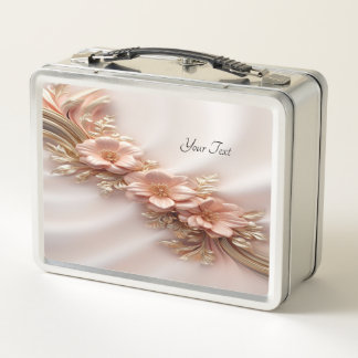 Élégante Lunchbox Florale Peach Orange