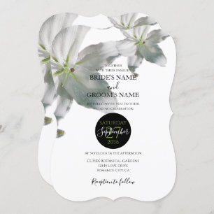 Élégante Lys blancs Invitations de mariage