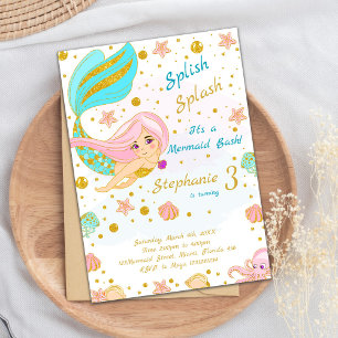 Élégante magie sous la mer Invitation de la fête