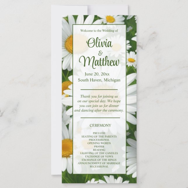 Elégante marguerite blanche champs fleuris blancs  (Devant)