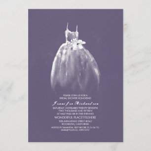 Élégante mariée Gown Bridal Shower Invitations