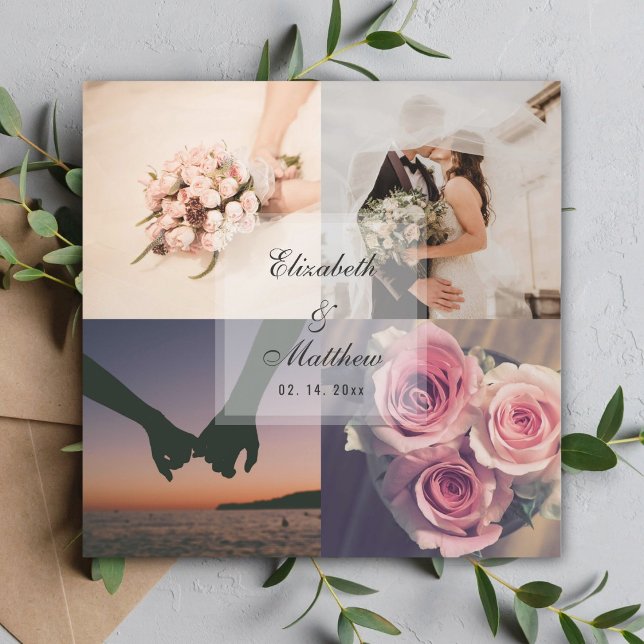 Élégante Mariée & Salle Photo Collage Mariage Favo (Créateur téléchargé)