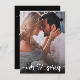 Élégante mémoire photo Je suis désolé carte d'excu