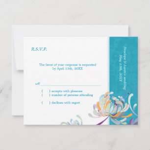 Elégante Mère de jardin Turquoise Mariage RSVP