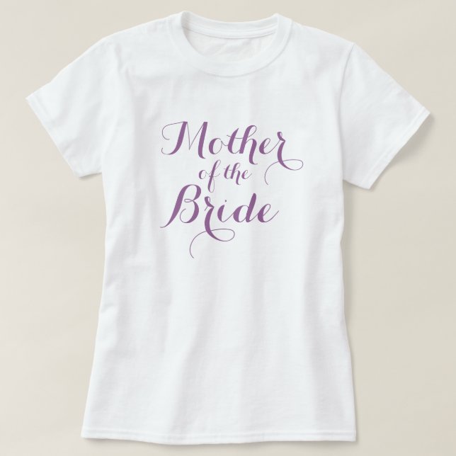 Élégante mère des t-shirts de la mariée | Lavande (Design devant)
