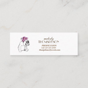 Elégante Mini Carte Matte Standard Art Moderne