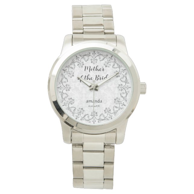 Élégante Montre Argentée pour la Mère de la Mariée (devant)