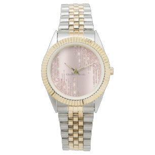 Elégante montre rose dorée