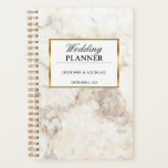 Elégante motif en marbre blanc Wedding planner<br><div class="desc">Elégante Wedding planner en marbre blanc et or. Vous pouvez ajouter votre propre texte,  nom et date. Un planificateur idéal pour planifier votre jour de mariage.</div>