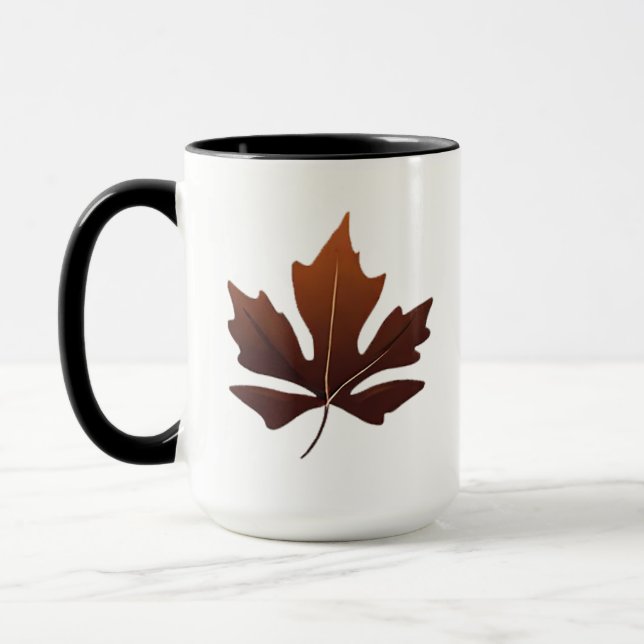 Élégante Mug de café feuille d'automne | Mug À Thè (Gauche)