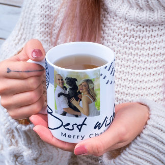 Elégante Mug de Noël avec photo personnalisée