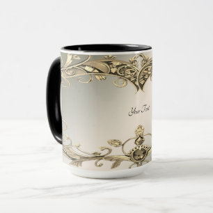 Élégante Mug décorative or moderne