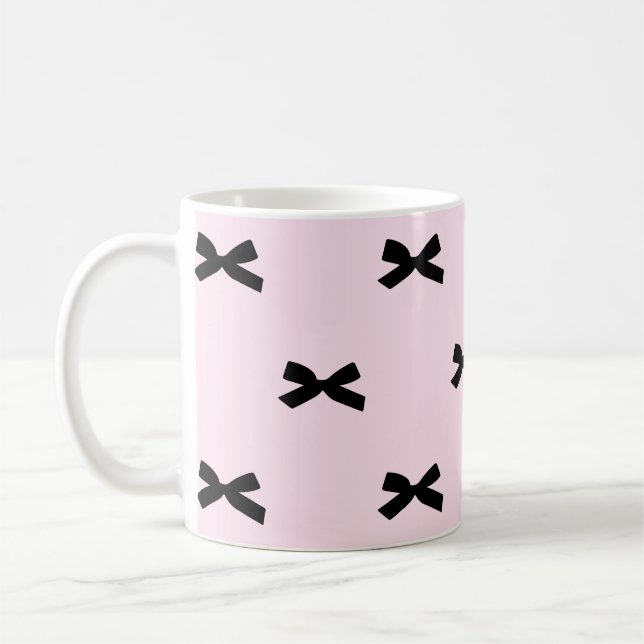 Élégante Mug en céramique à motif Bow (Gauche)
