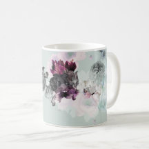 Élégante Mug en céramique florale, cadeau inspiran