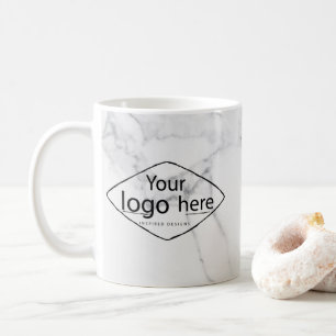 Élégante Mug en marbre personnalisé - Logo modifia