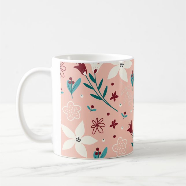 Élégante Mug florale classique (Gauche)