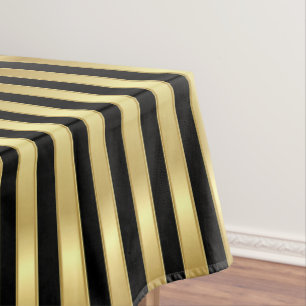 Elégante nappe dorée et noire
