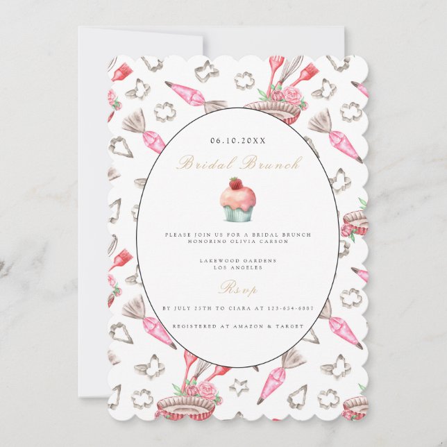 Élégante Nuptiale Brunch Nuptiale Invitation Douch (Devant)