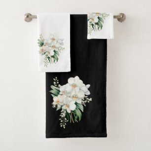 Elégante orchidée noire et blanche