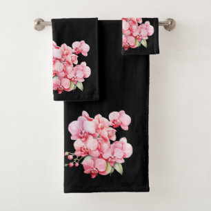 Elégante orchidée noire et rose