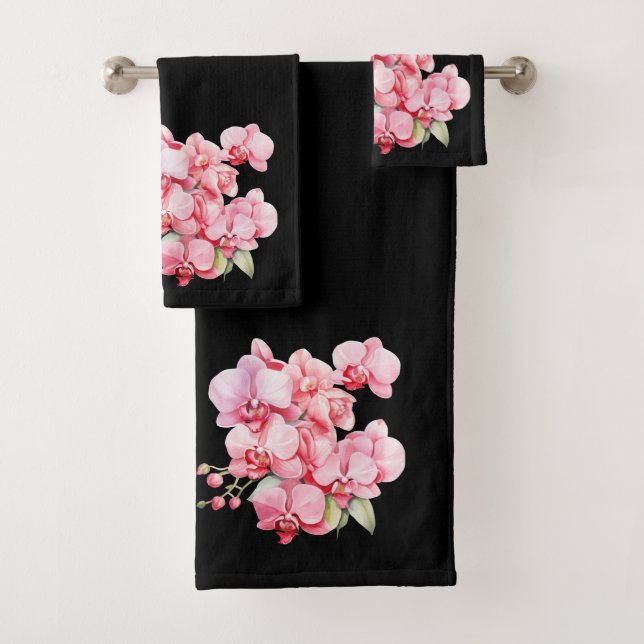 Elégante orchidée noire et rose (En situation)