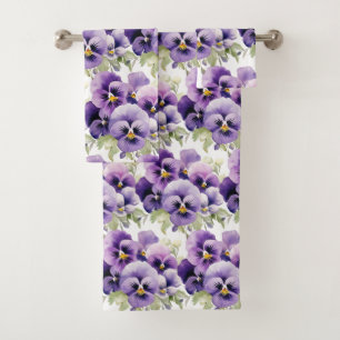 Élégante Pansies de Pansy Violet Ensemble de servi